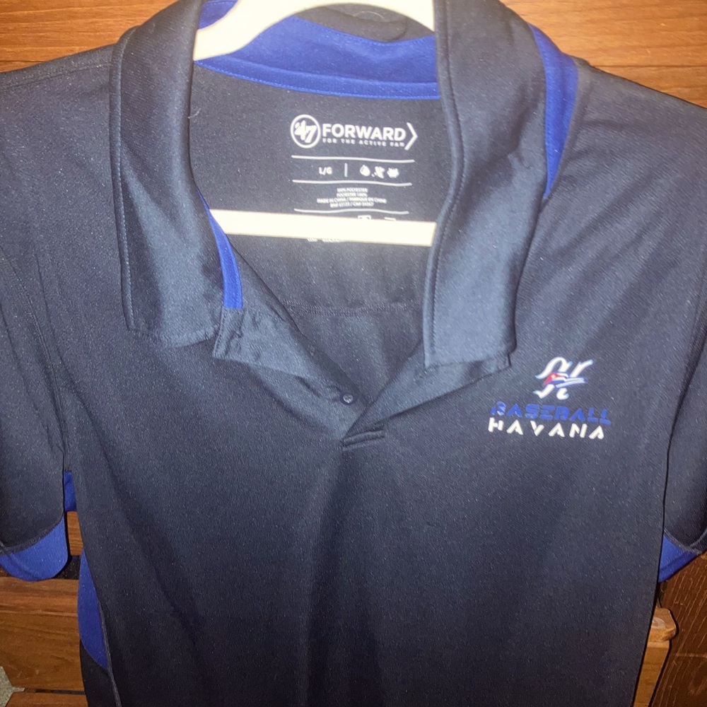 47 BRAND forward activewear mlb baseball havana flag logo polo shirt size large